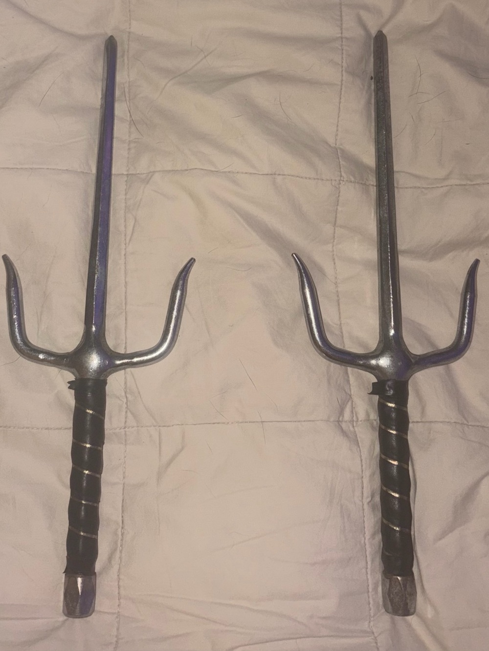 Metal Sai Pair - Decorative Martial Arts Accent or used for Training